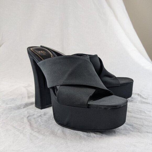 Zara Black Platform Heels - Picture 2 of 10